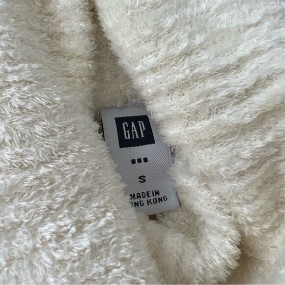 Gap Factory ivory cream off-white plush boucle knit turtleneck sweater - Picture 4 of 5